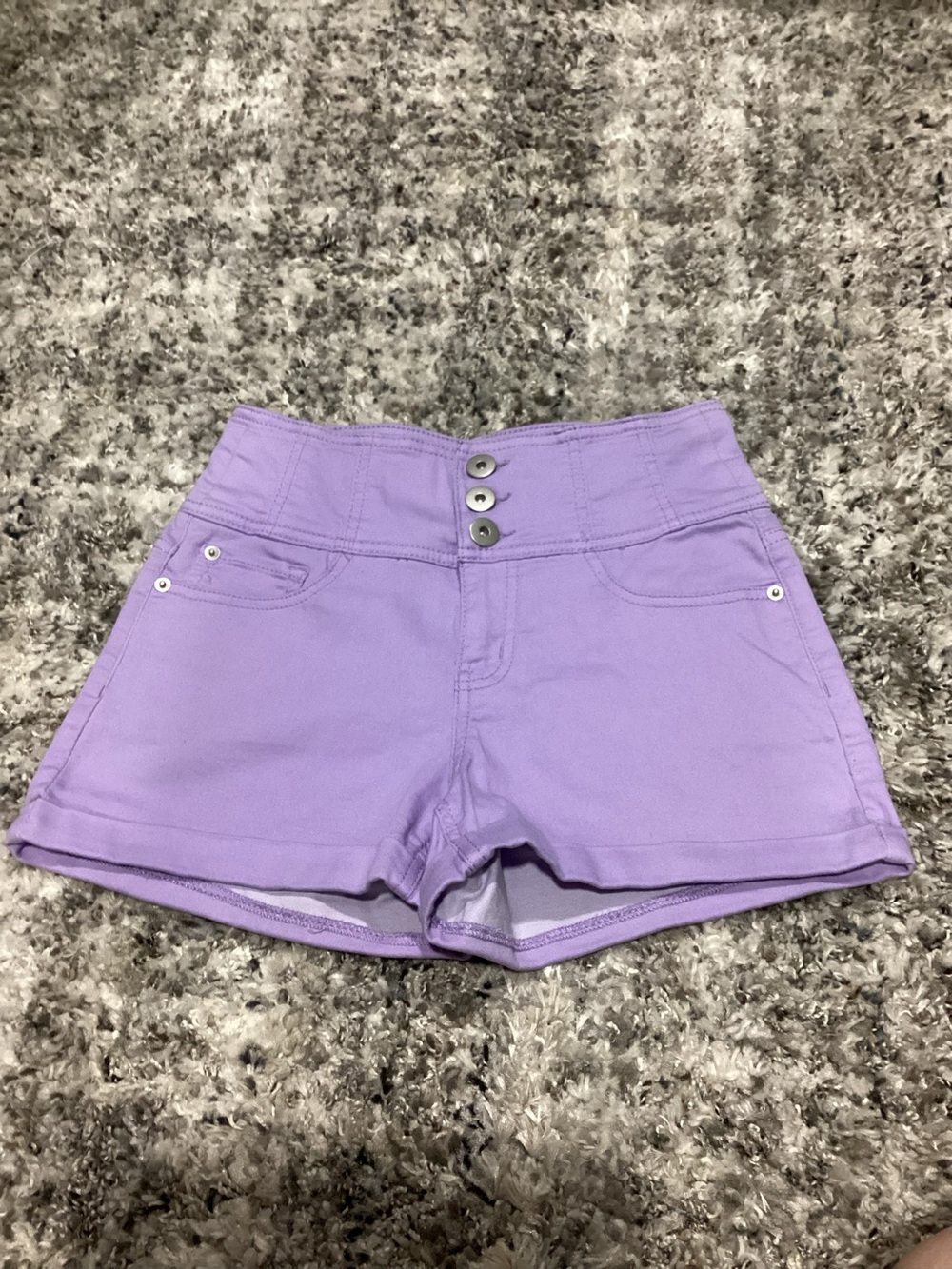 Lavender High-Waist Women’s Shorts
